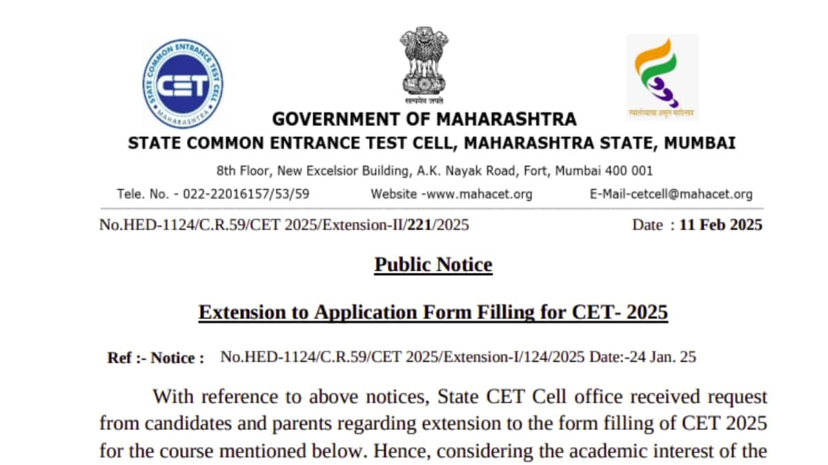 MH CET 3-year LLB 2025 registration deadline extended to February 28; apply at cetcell.mahacet.org