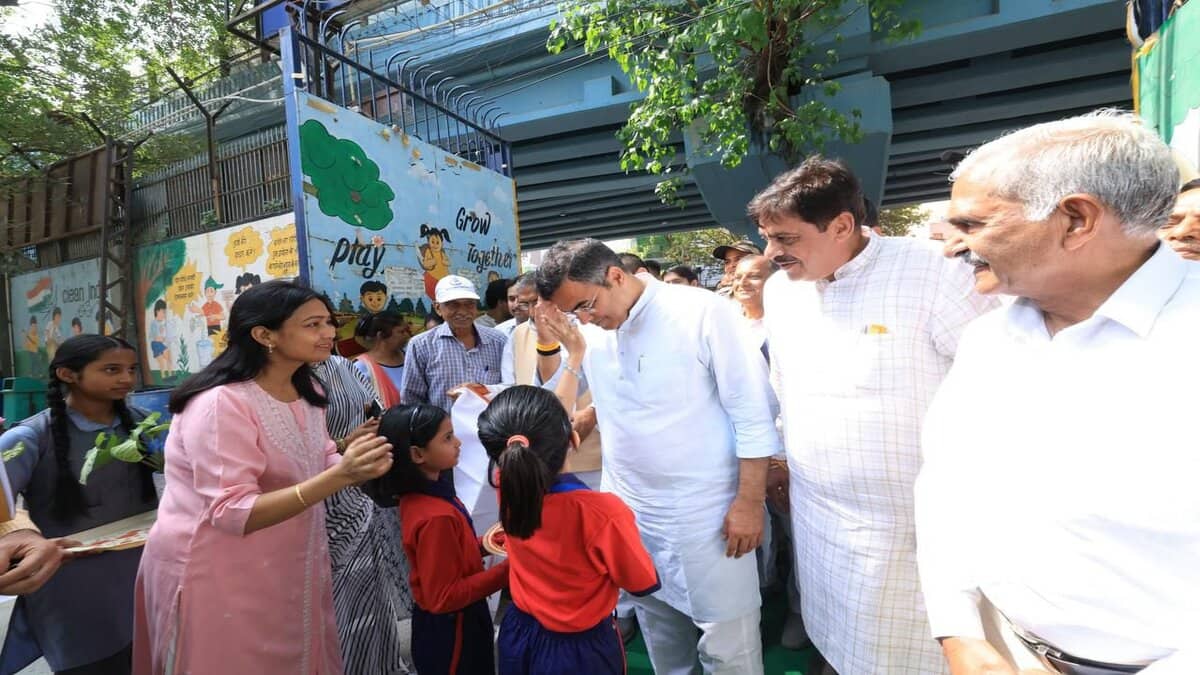 The minister said a probe has been ordered into this and all schools built by the previous government. (Image: official X account/Parvesh Sahib Singh)
