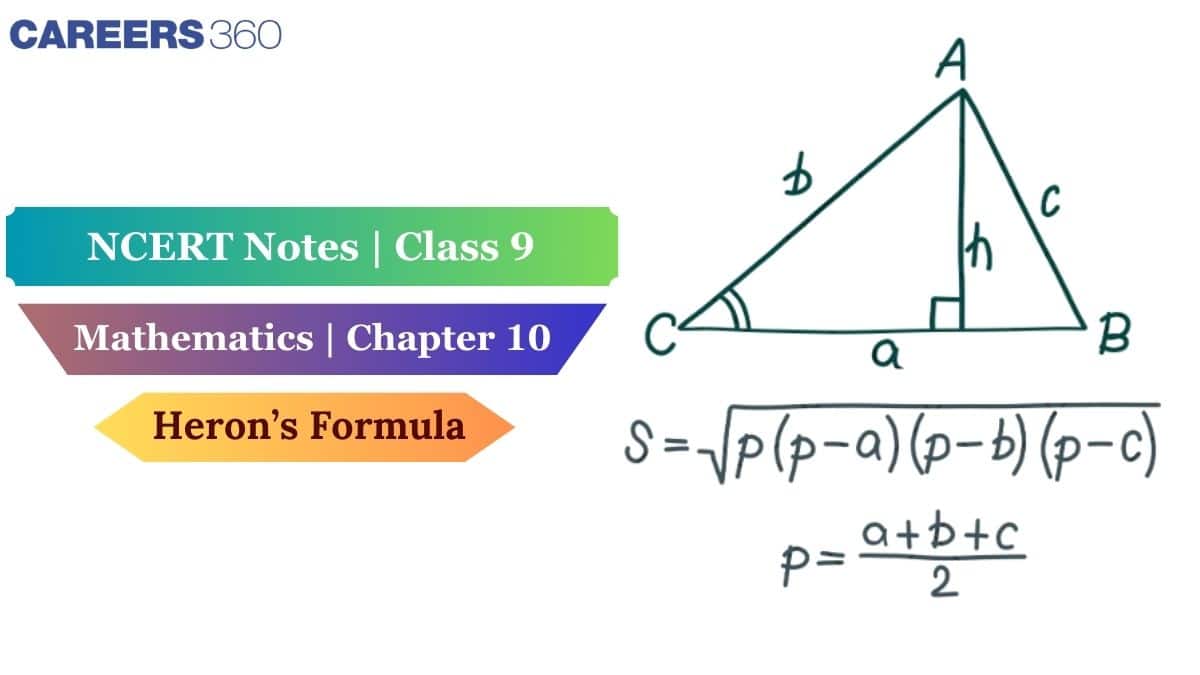 Heron's Formula Class 9th Notes - Free NCERT Class 9 Maths Chapter 12 Notes - Download PDF