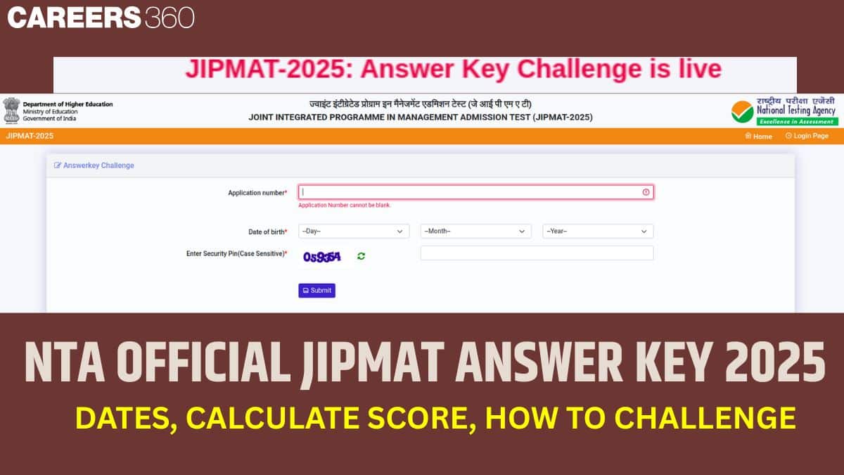 JIPMAT Official Answer Key 2025 (Released): Steps to Download Response Sheet at exams.nta.ac.in/JIPMAT