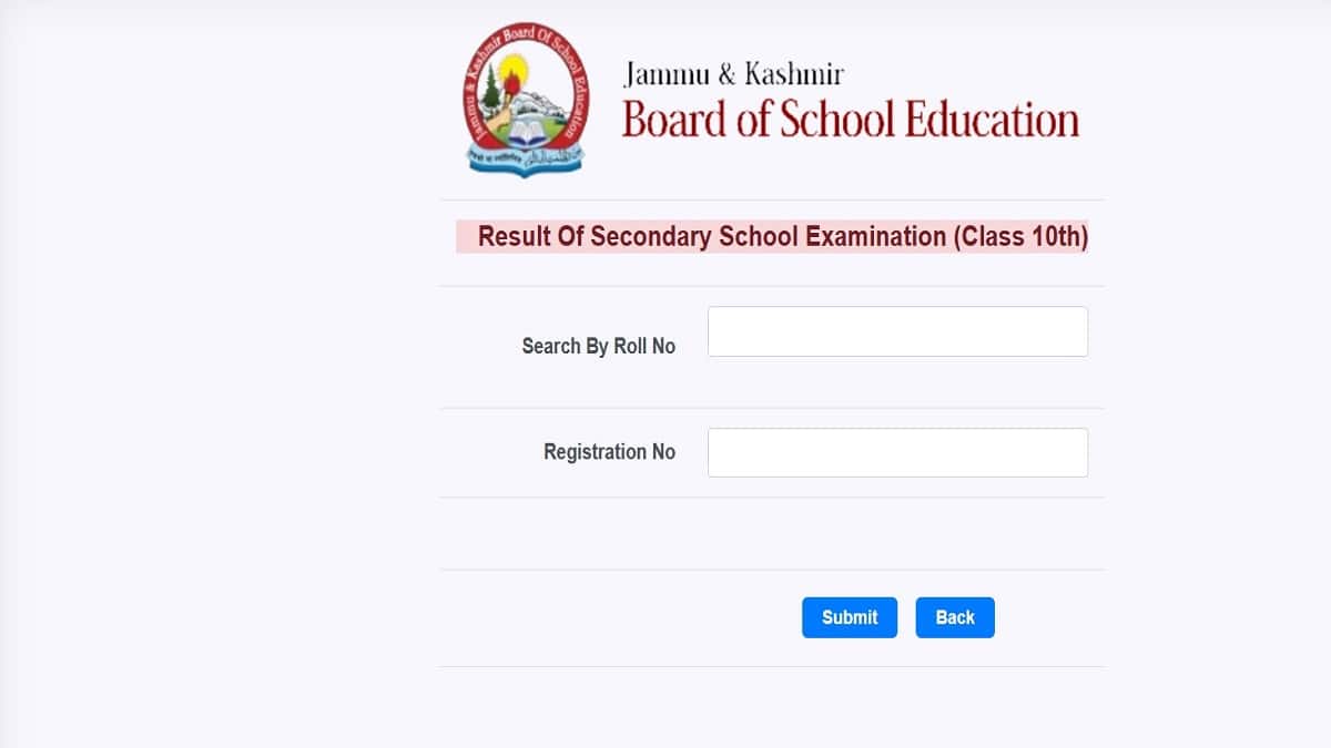 The login details to check the JKBOSE Class 10 board results 2025 include registration number and roll number. (Representational image: Official website)