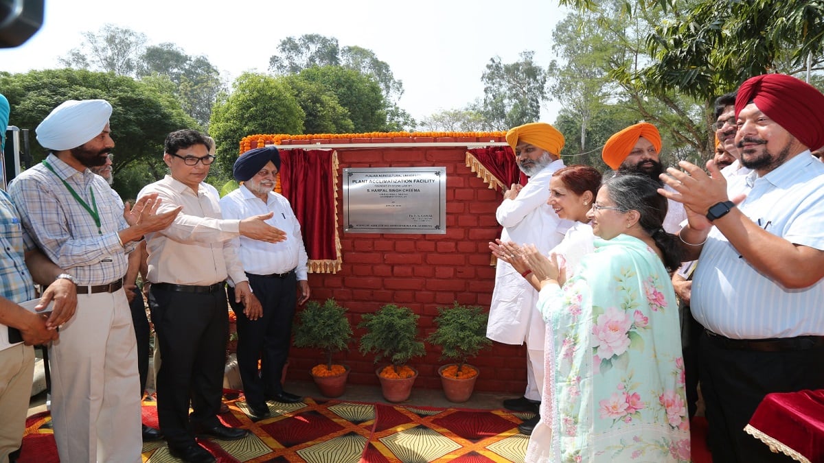 The finance minister laid the foundation stone for a plant acclimatisation facility and a gene bank, a high-end project with an outlay of Rs 2 crore. (Image source: X/@PAU_LDH)