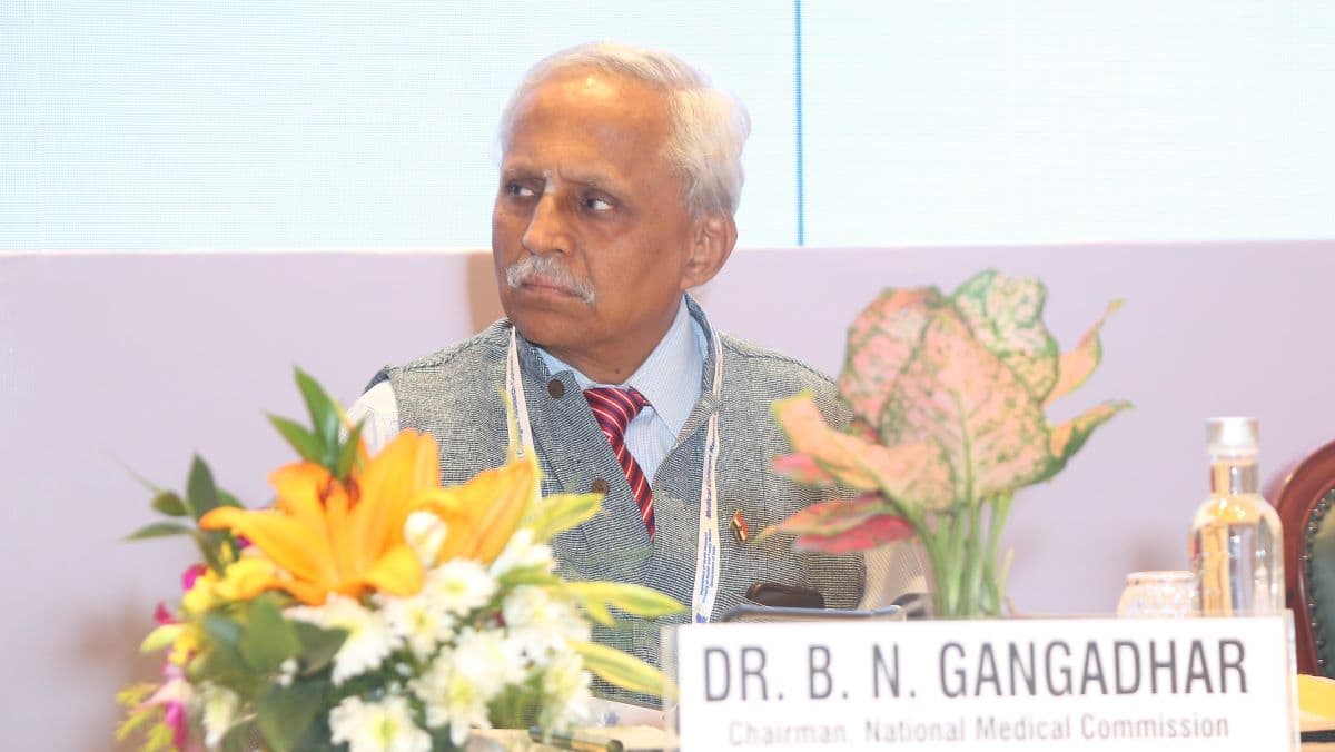 Padma Shri-awarded Dr BN Gangadhar served as director of NIMHANS Bengaluru before heading NMC. (Image: Twitter/MoHFW)