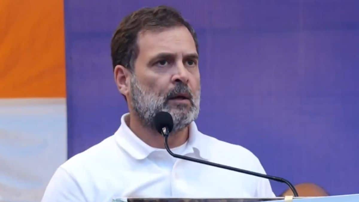 राहुल गांधी ने छात्रों से बाबासाहेब बीआर आंबेडकर के ‘‘शिक्षित करो, आंदोलन करो और संगठित हो’’ के संदेश से प्रेरणा लेने की अपील की। (स्त्रोत-एक्स/@RahulGandhi)