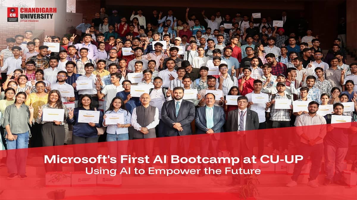 The AI-Bootcamp has attracted over 300 students from various backgrounds, including engineering, business, commerce, and computer applications, the university said. (Image source: Official)