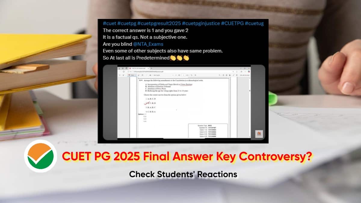 Errors in CUET PG 2025 Final Answer Key? Students Raise Concerns After Release