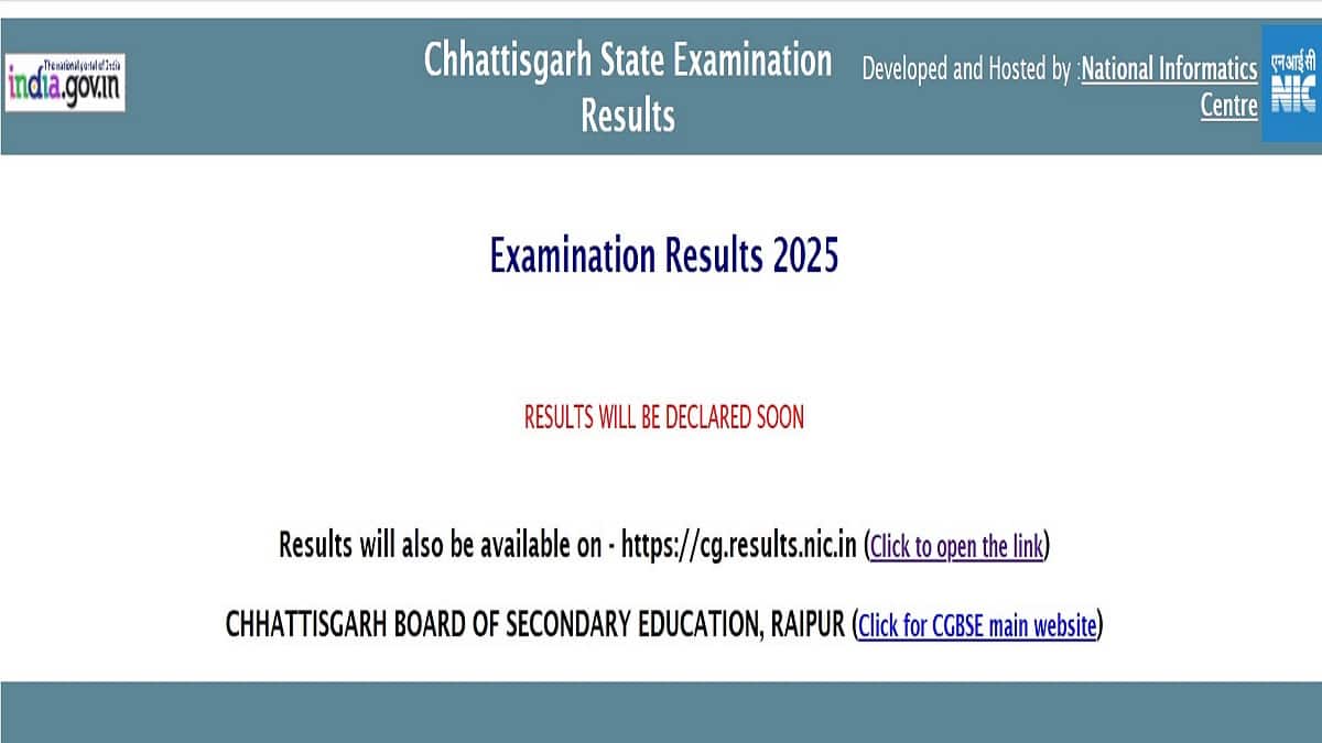 CGBSE Result 2025 LIVE: CG Board Class 10, 12 results on cgbse.nic.in shortly; websites to check