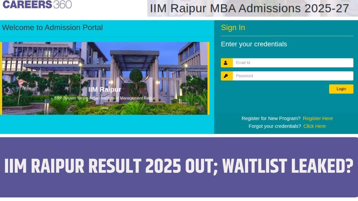 IIM Raipur Results 2025 Declared; Waitlist Leaked?