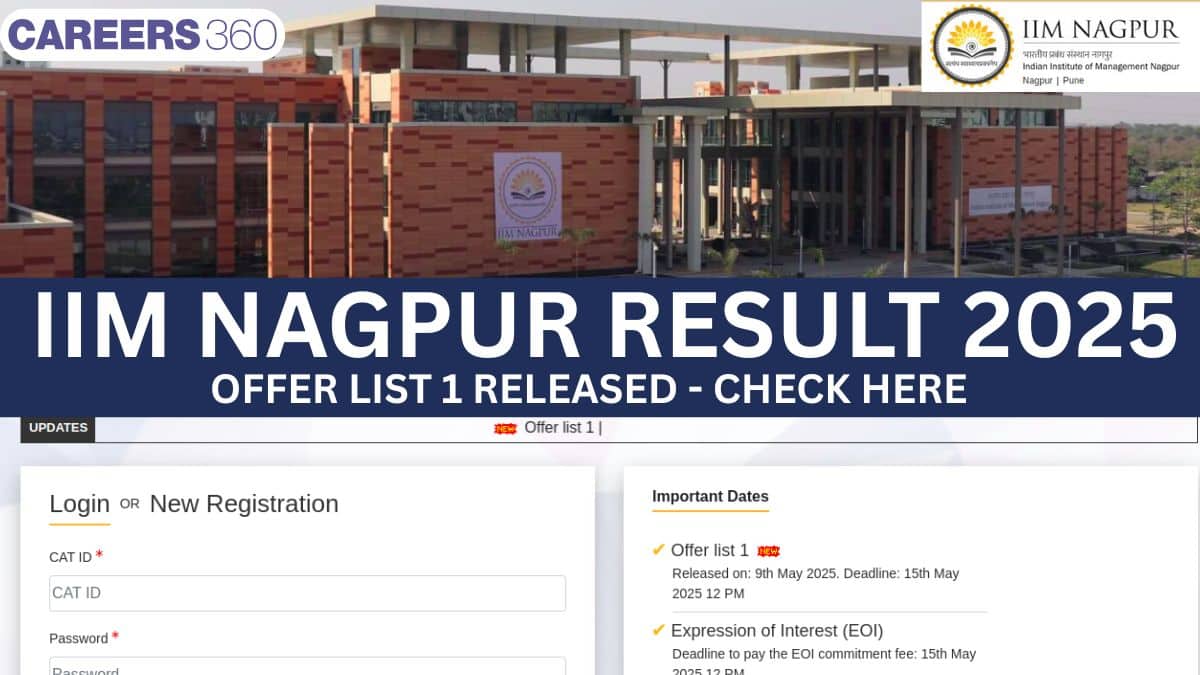 IIM Nagpur Result 2025 Declared: Offer List 1 Link, Waitlist Movement & Next Steps