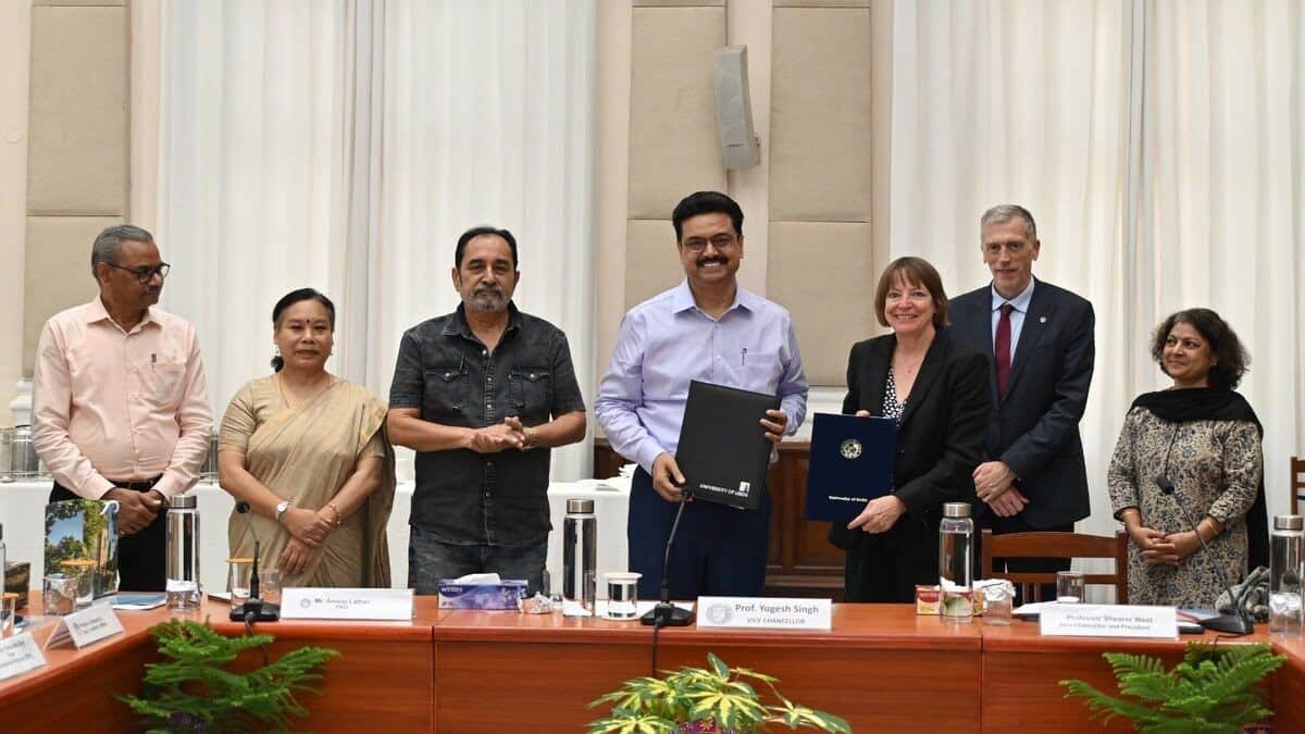 Delhi University-Leeds University signed a partnership (Image: Official press release)