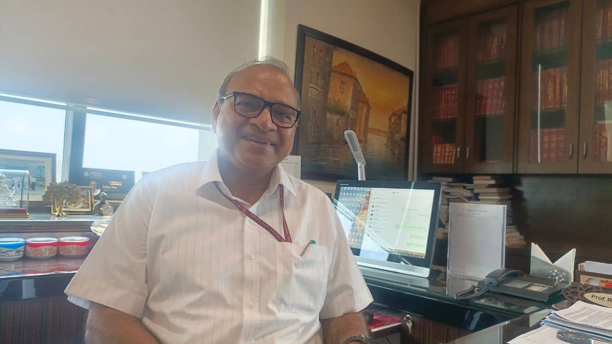 Rajive Kumar, AICTE India member secretary, in his office in Delhi (Image: Careers360)