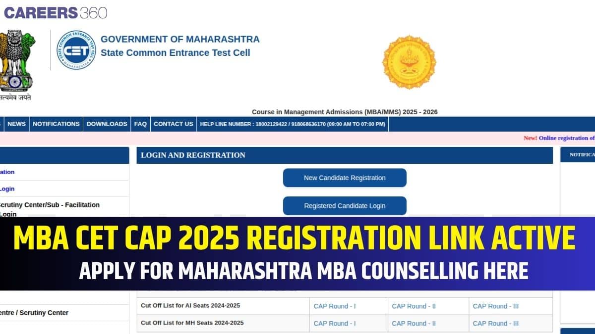 MBA CET CAP 2025 Registration Link (Active) at cetcell.mahacet.org; Apply by July 8