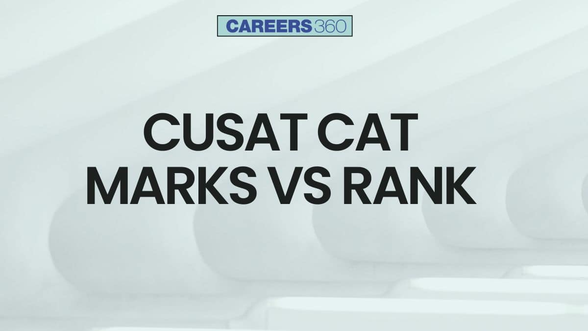 CUSAT CAT 2025 Marks vs Rank: Check Expected Rank for Your Score