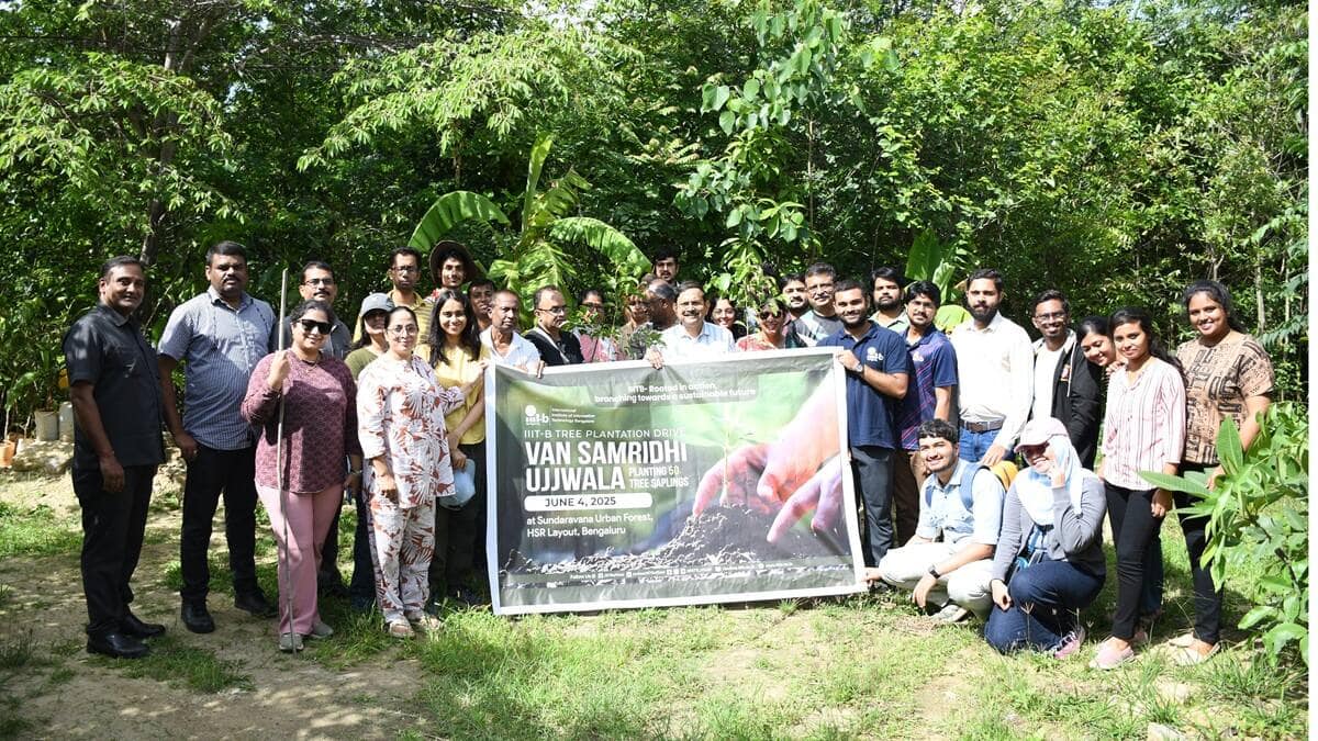Universities hold plantation drives, cleanliness rallies to celebrate World Environment Day 2025. (Image: IIIT B)