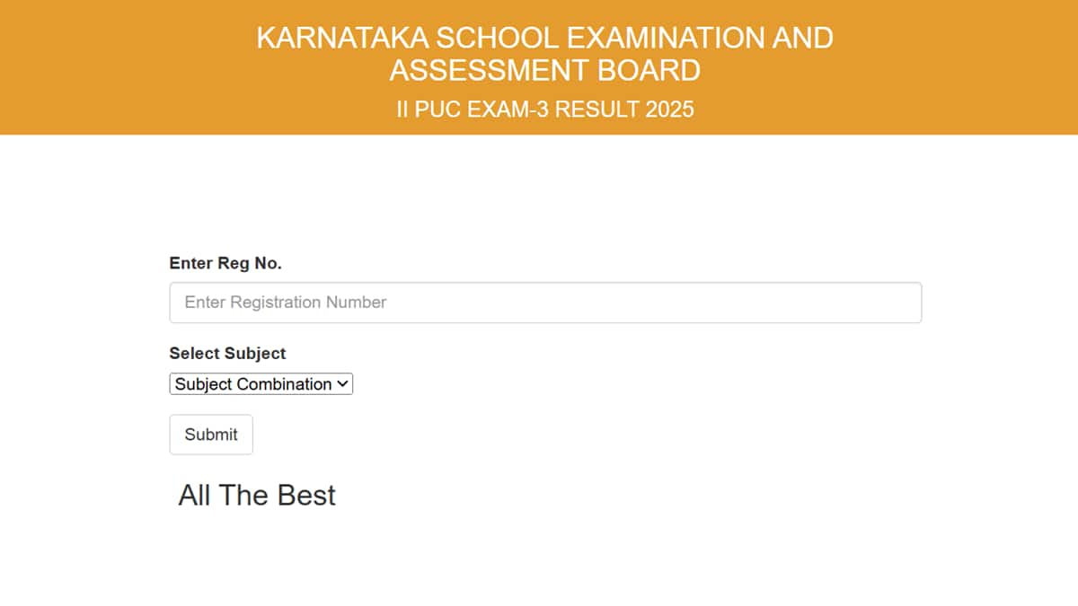 Karnataka 2nd PUC exam 3 result 2025 out on karresults.nic.in.