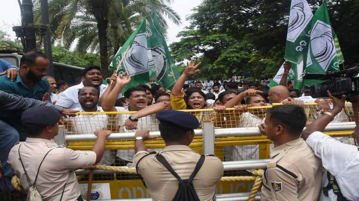 The second-year BEd student of Fakir Mohan College, Balasore died on Monday night at AIIMS-Bhubaneswar after three days. (Image: Biju Janata Dal/ official X account)