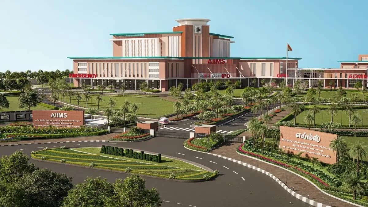 All new AIIMS institutes face faculty shortfall. (Image: AIIMS Madurai/ Official website)