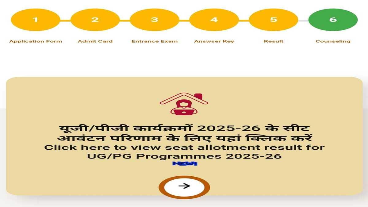 DDU seat allotment result 2025 out. (Image: DDU official website)