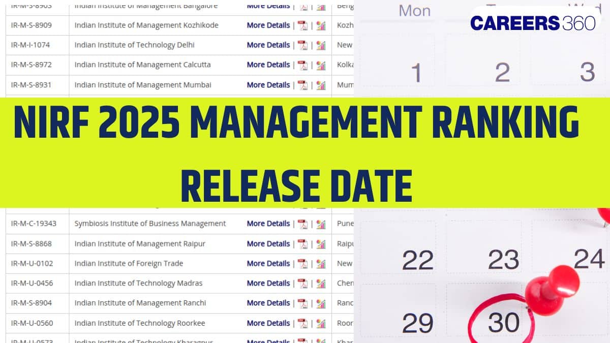 NIRF MBA 2025 Ranking Release Date: Top Management Colleges & Scores
