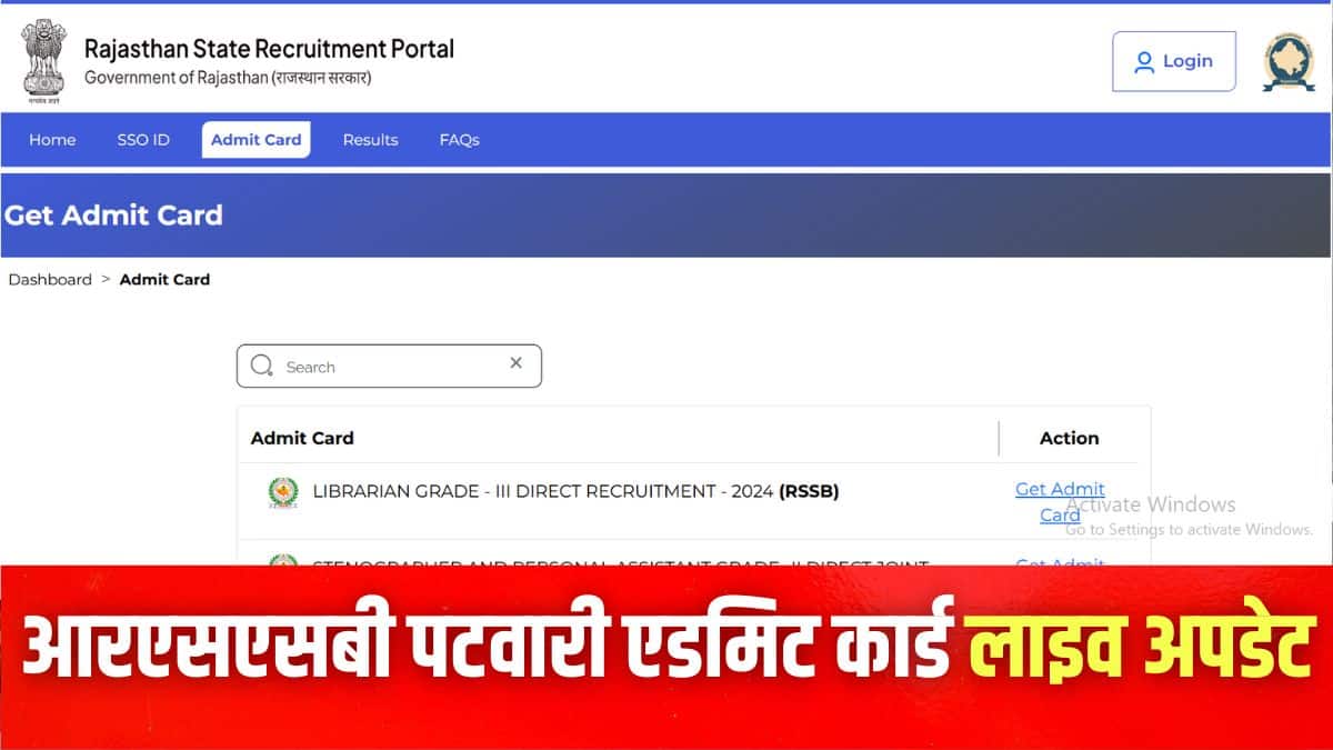 राजस्थान पटवारी 2025 भर्ती परीक्षा की जुड़ी डिटेल्स इस लेख में दी गई है। (इमेज-आधिकारिक वेबसाइट)
