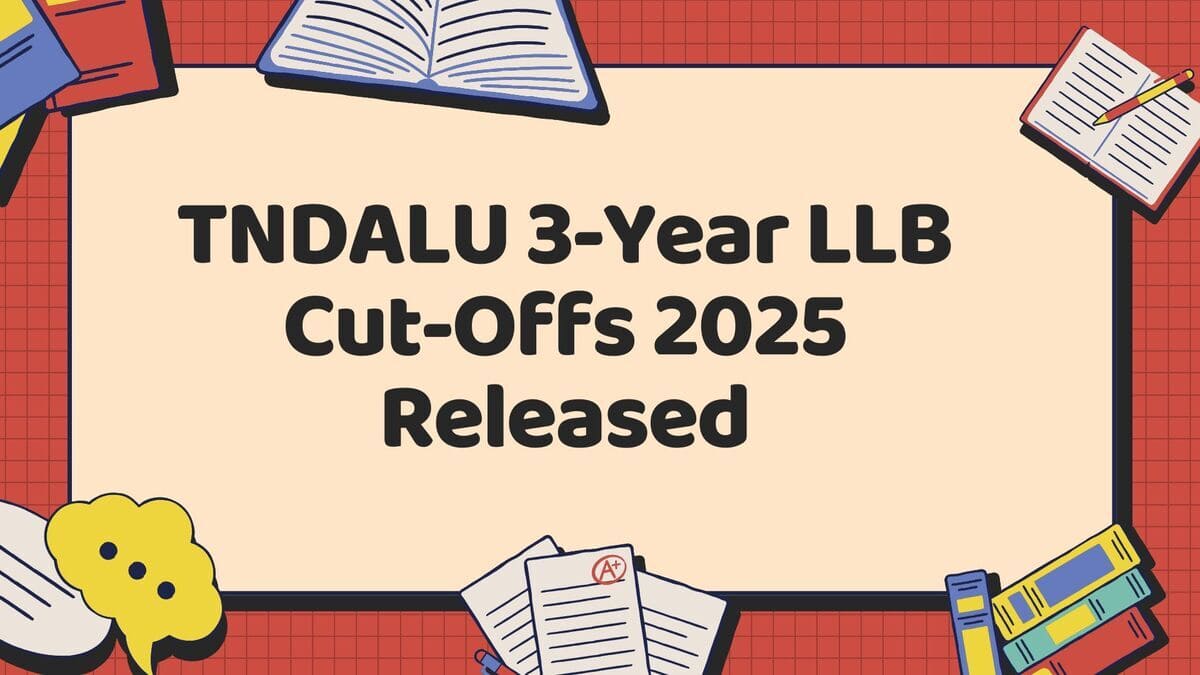 TNDALU 3-Year LLB Cut-Offs 2025 Released; Check Category-Wise Closing Marks