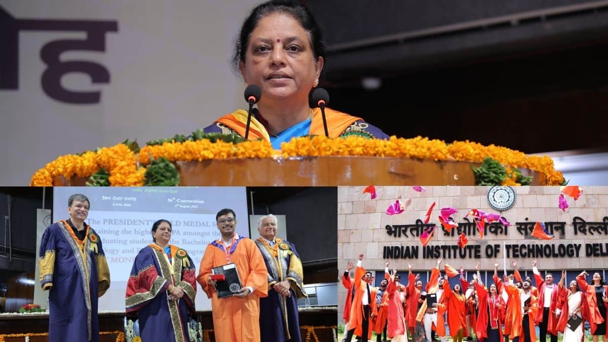 आईआईटी दिल्ली के 56वें दीक्षांत समारोह की अध्यक्षता आईआईटी दिल्ली के बोर्ड ऑफ गवर्नर्स के अध्यक्ष हरीश साल्वे ने की।