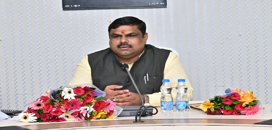 A meeting was held by Chhattisgarh school education minister Gajendra Yadav to review the departmental activities. (Image: Official)