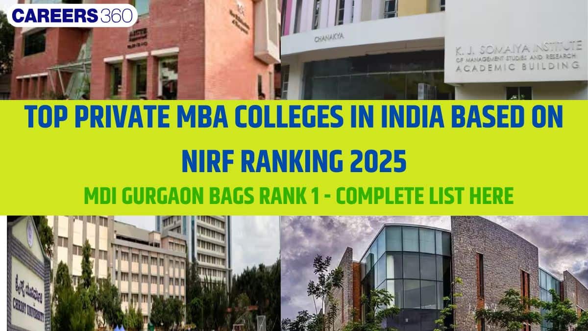 Top Private MBA Colleges in India 2025 NIRF Rankings: MDI Gurgaon Bags  No. 1 Spot
