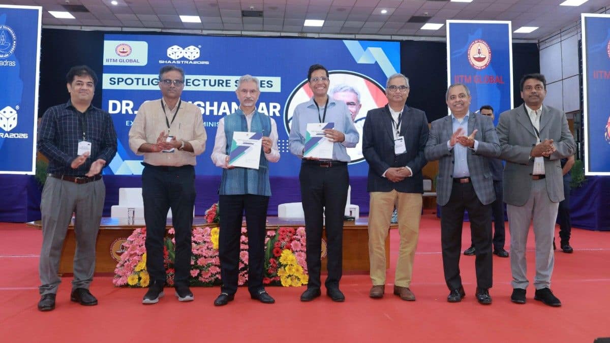 External affairs minister S Jaishankar launched IITM Global Research Foundation, IITM Festival Fortnight events – Shaastra and Saarang 2026 (Image: Official)