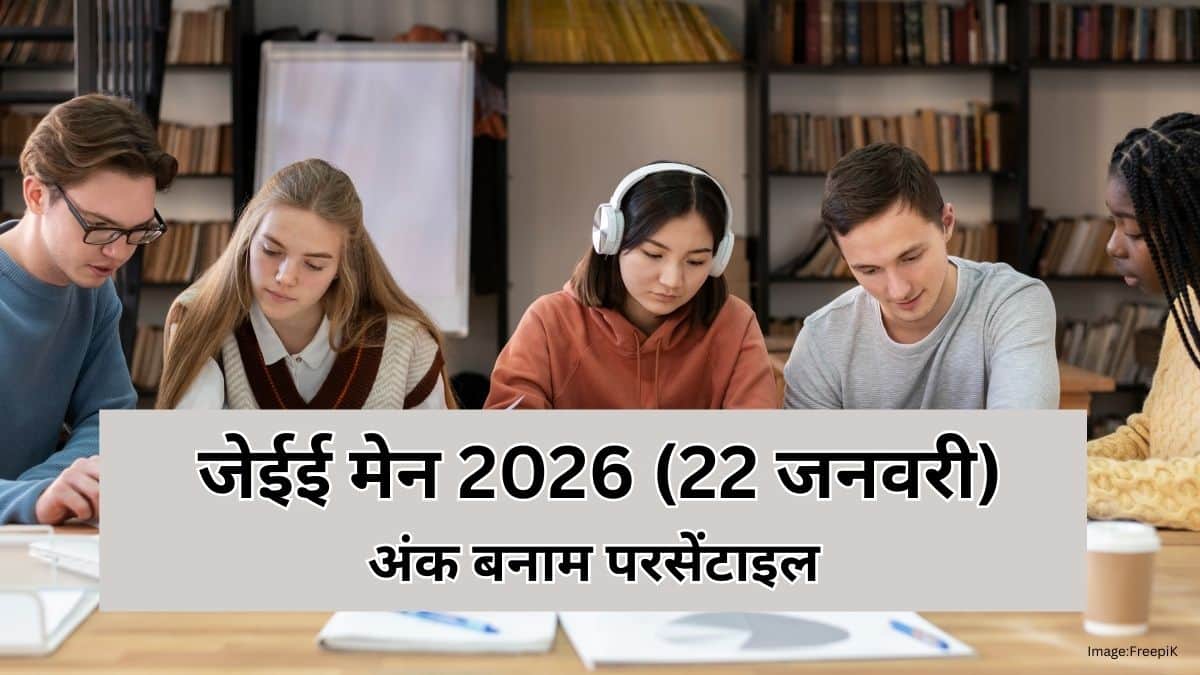जेईई मेन 2026 अंक बनाम परसेंटाइल 22 जनवरी (JEE Main 2026 Marks Vs Percentile 22 Jan ): शिफ्ट-वार विश्लेषण