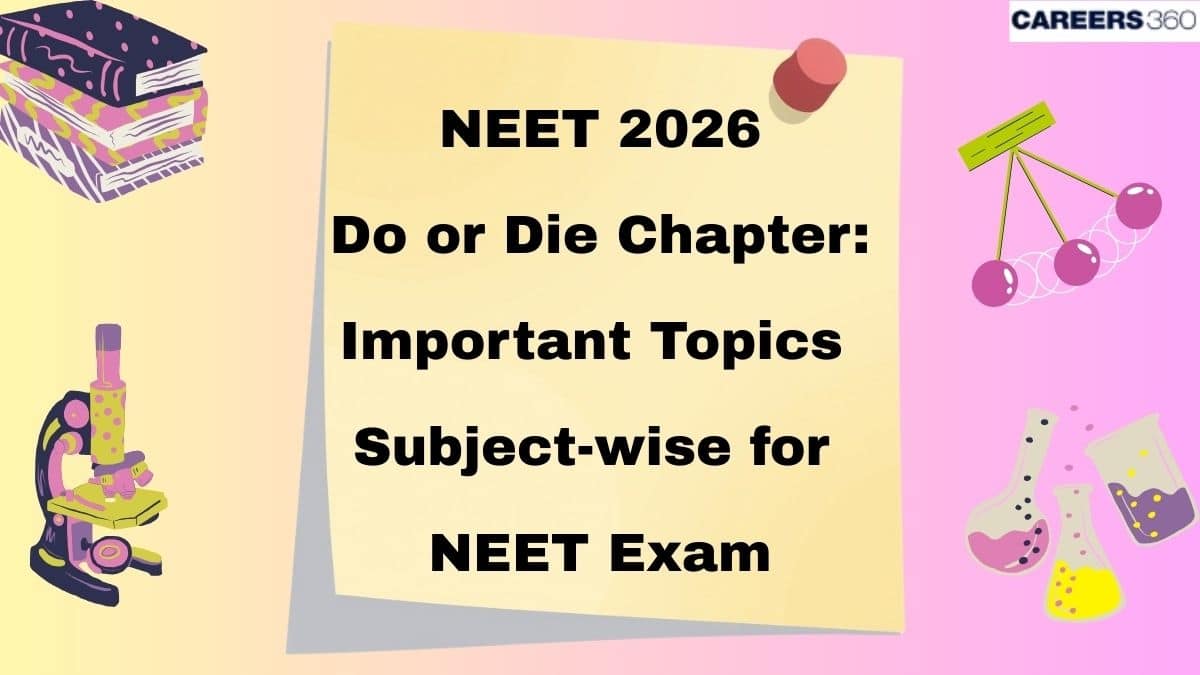 NEET 2026 Do or Die Chapters: Subject-wise Important Topics for NEET Exam