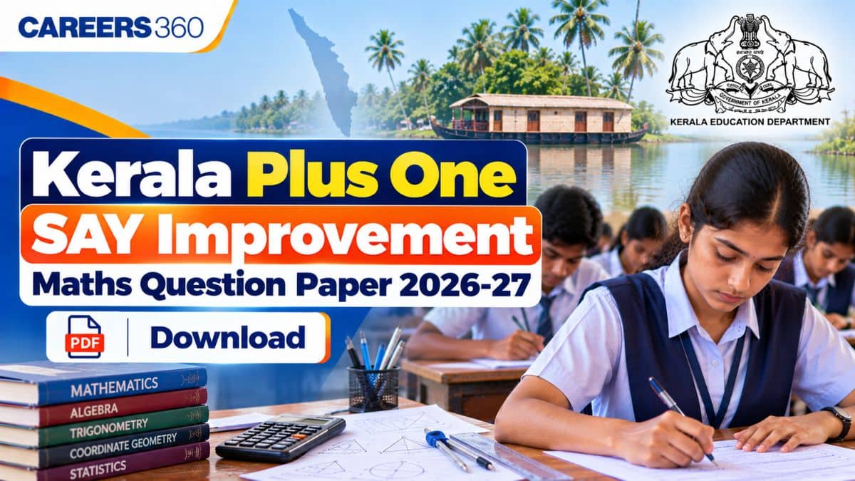 Kerala Plus One SAY Improvement Maths Question Paper 2026-27 PDF Download