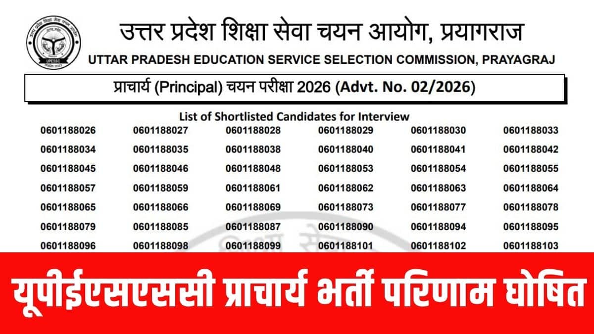 उत्तर कुंजी पर मिली आपत्तियों के निस्तारण के बाद अब सफल उम्मीदवारों का रिजल्ट आधिकारिक वेबसाइट पर जारी किया गया है। (आधिकारिक वेबसाइट)