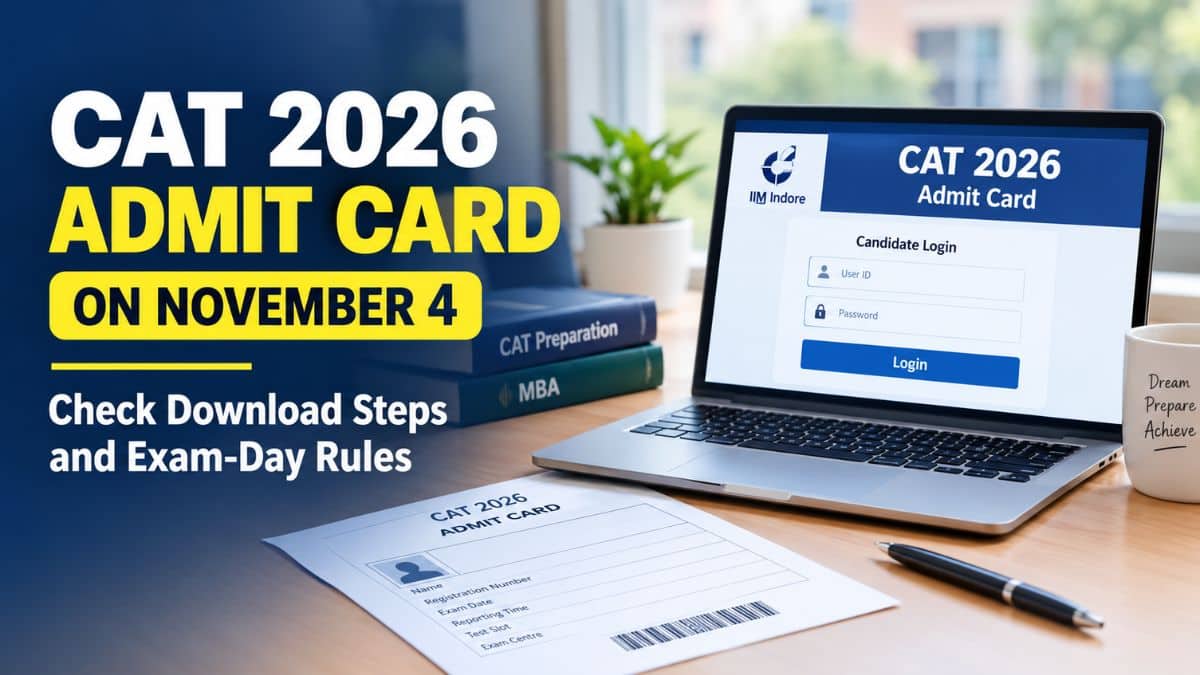 CAT 2026 Admit Card on November 4: Check Download Steps and Exam-Day Rules