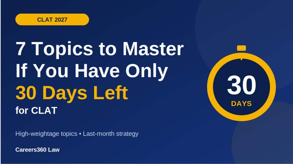 7 Topics to Master If You Have Only 30 Days Left for CLAT