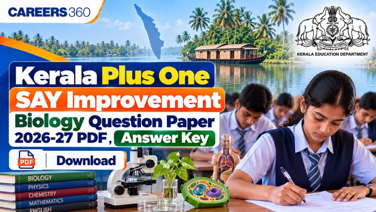 Kerala Plus One SAY Improvement Biology Question Paper 2026-27 PDF, Answer Key