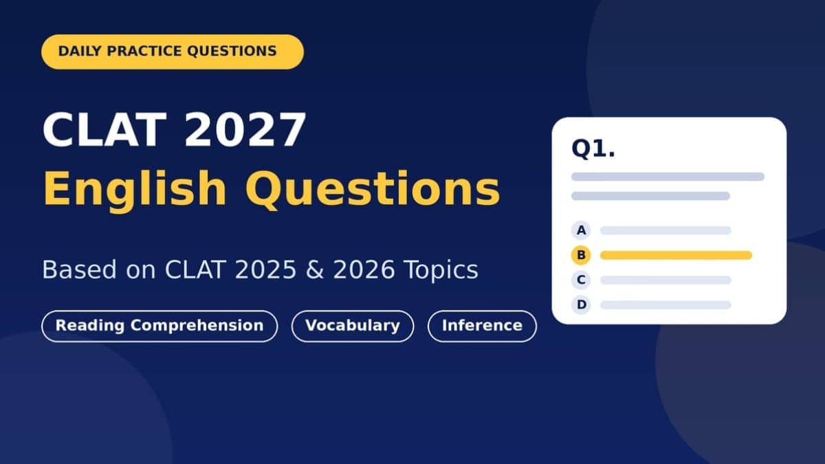 CLAT 2027 English Questions Based on CLAT 2025 and 2026 Topics
