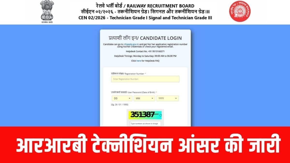 आरआरबी टेक्नीशियन भर्ती प्रक्रिया के तहत टेक्नीशियन ग्रेड-I (सिग्नल) और टेक्नीशियन ग्रेड-III के 6565 पदों को भरा जाएगा। (आधिकारिक वेबसाइट)