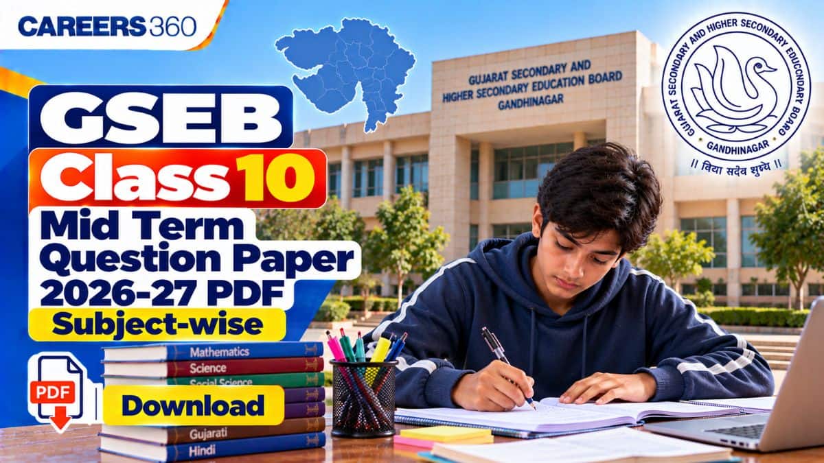 GSEB Class 10 Mid-Term Question Paper 2026-27: Subject-wise PDF Download