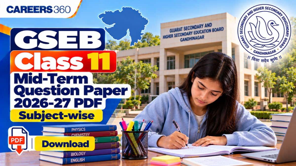 GSEB Class 11 Mid-Term Question Paper 2026-27: Subject-wise PDF Download