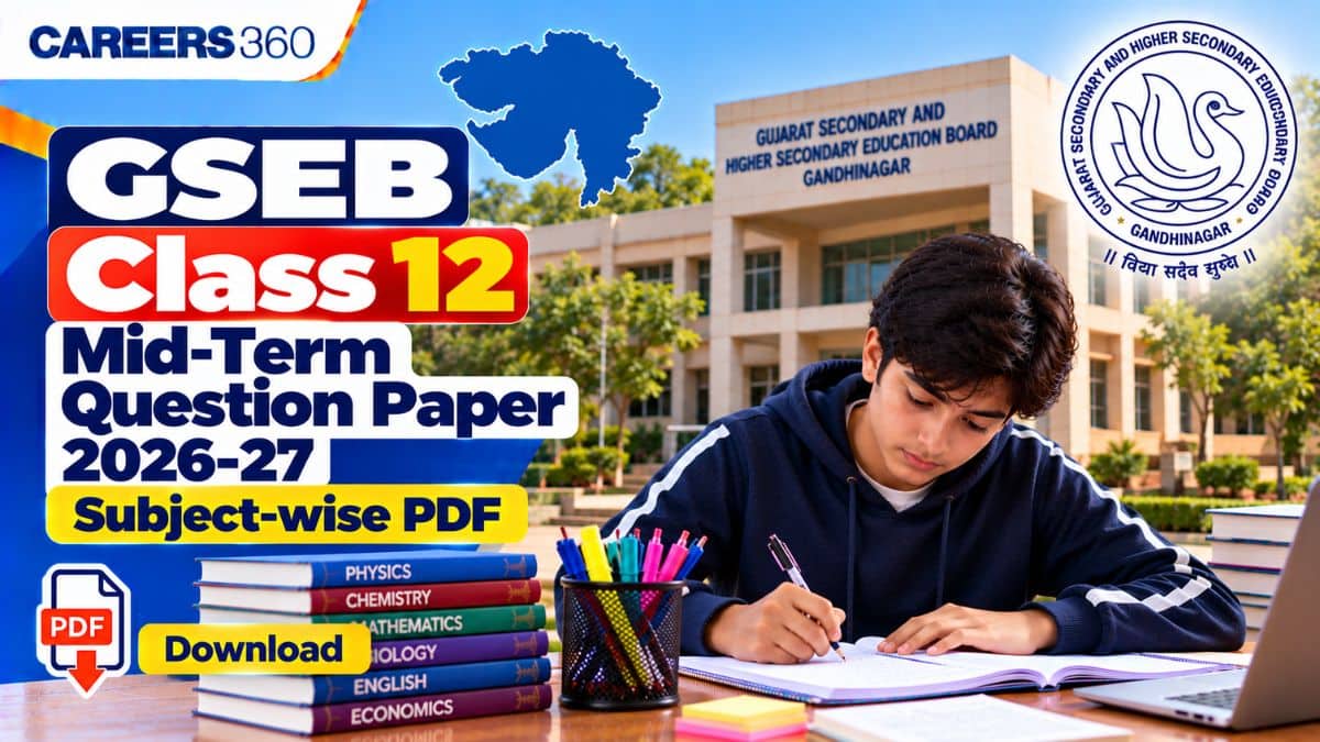 Gujarat GSEB Class 12 Mid-Term Question Paper 2026-27: Subject-wise PDF Download