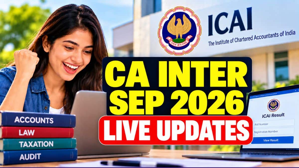 ICAI CA Inter Sep 2026 Result (Live Updates): Check Time, Direct Link at caresults.icai.org, Toppers
