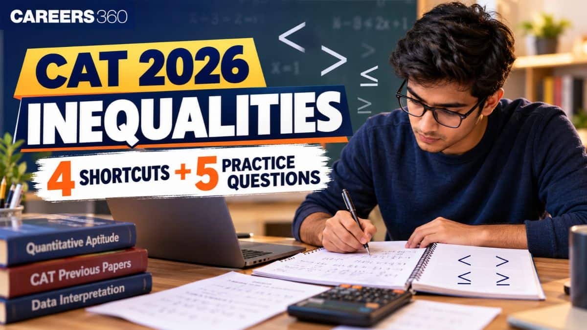 CAT 2026 Inequalities: 4 Shortcuts, Solved Examples & 5 Practice Questions