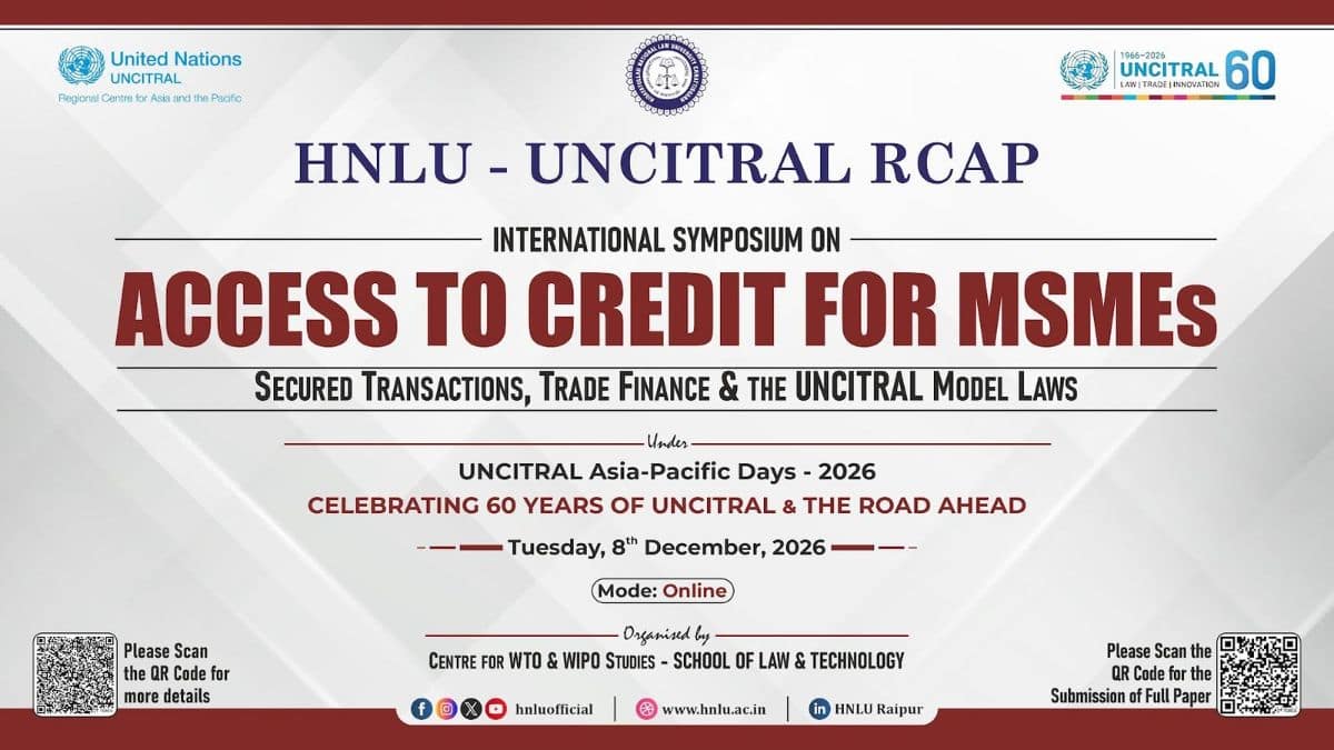 HNLU Raipur will discuss MSME financing, and trade finance in the symposium. (Image: Press Release)