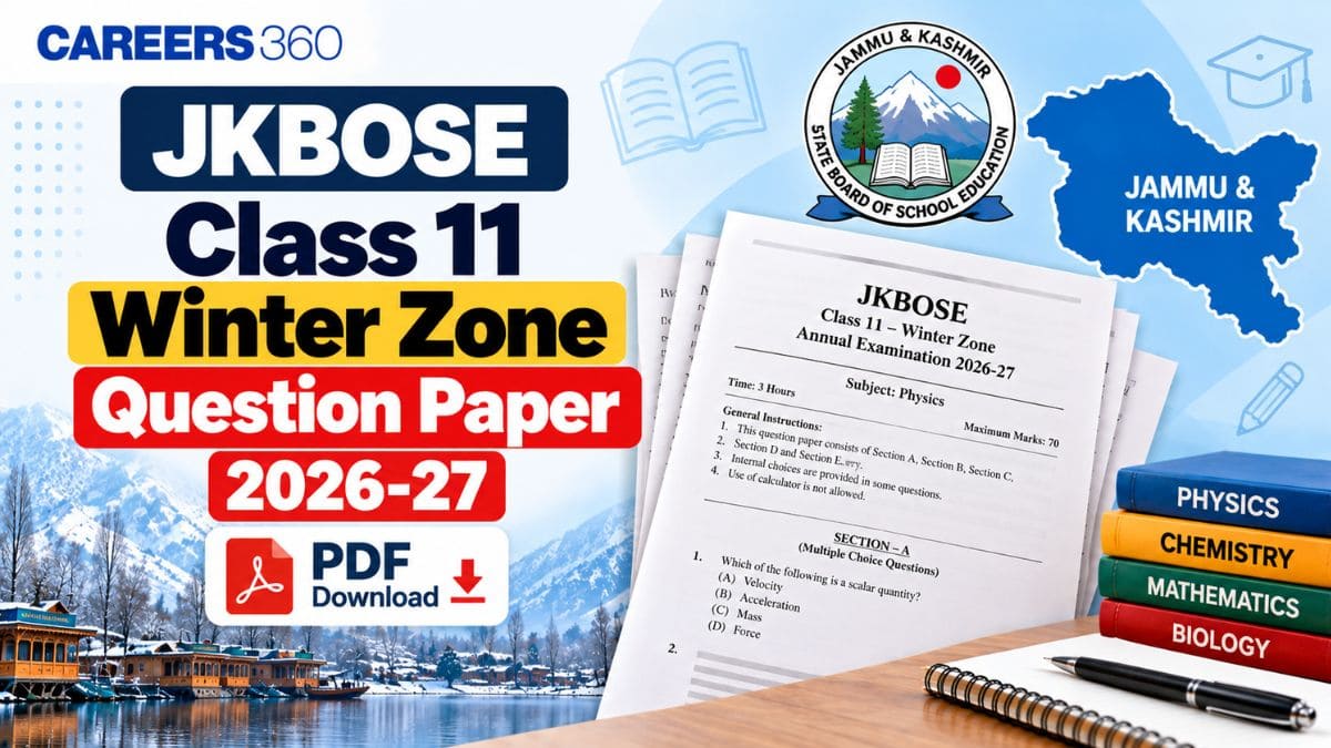 JKBOSE Class 11 Winter Zone Question Paper 2026-27 PDF - Answer Key & Solution