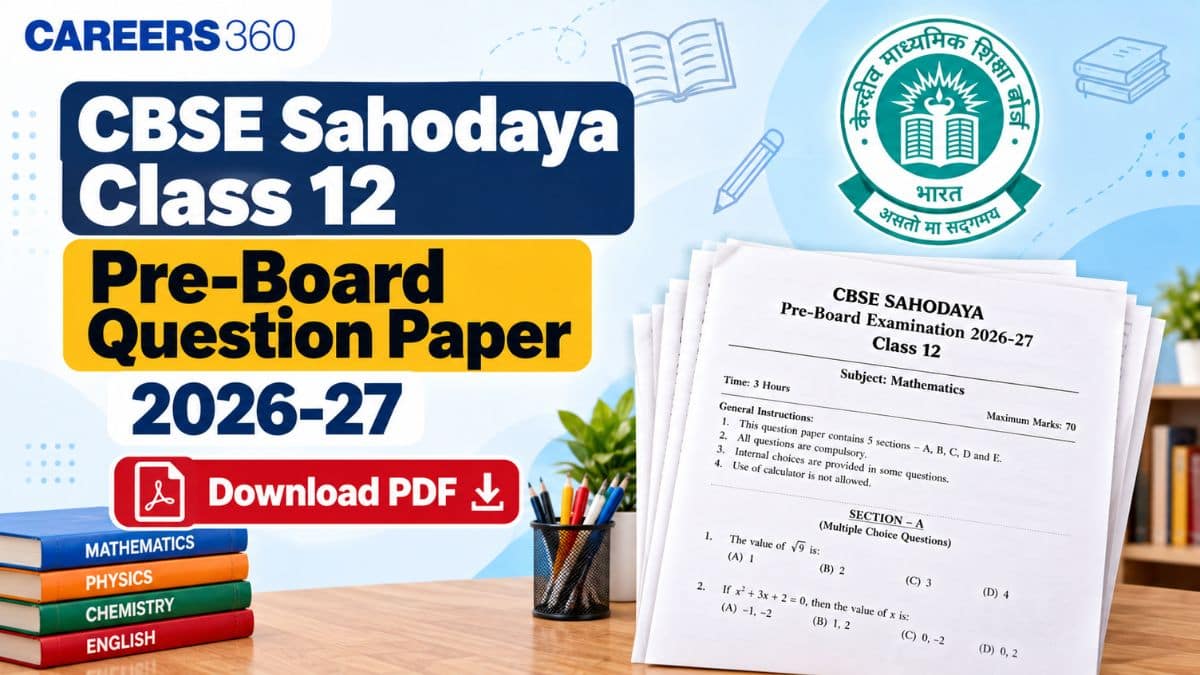 CBSE Sahodaya Class 12 Pre-Board Question Paper 2026-27: Subject-wise PDFs