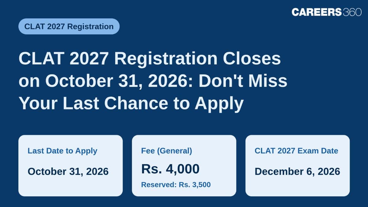 CLAT 2027 Registration Closes Tomorrow: Don't Miss Your Last Chance to Apply