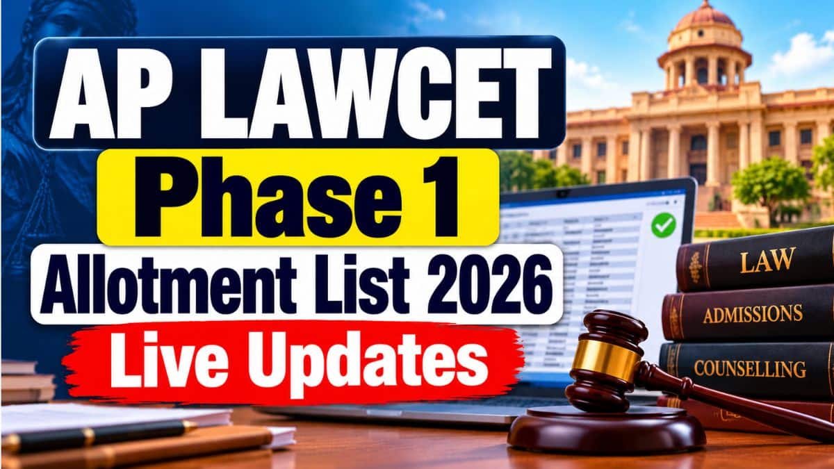 AP LAWCET Phase 1 Seat Allotment List 2026 (Live Updates): Check Participating Institutes