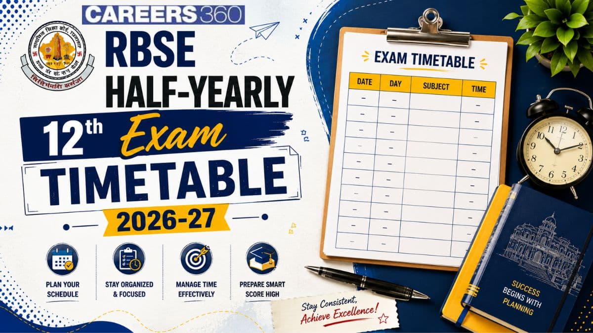 Rajasthan Board 12th Half Yearly Time Table 2026-27 Out - Check Detailed Schedule Here