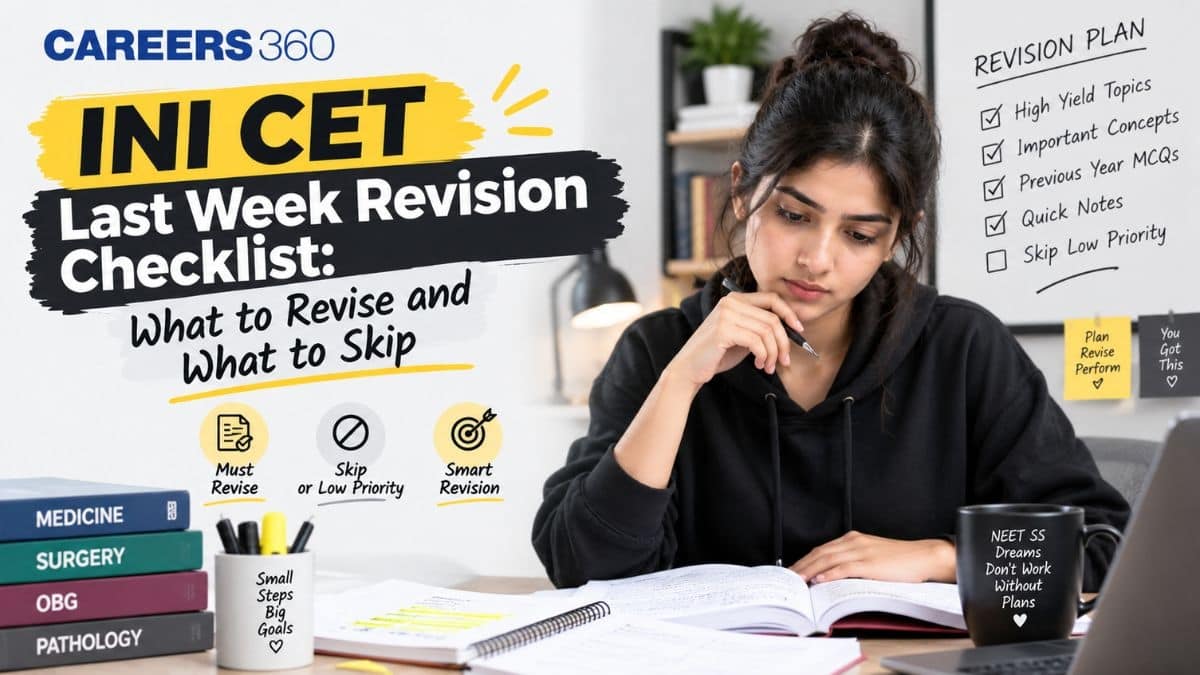 INI CET Last Week Revision Checklist: 7-Day Study Plan, PYQs & Exam Strategy